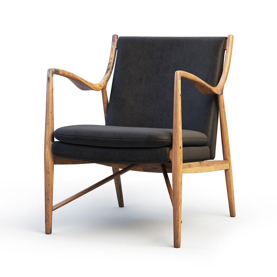 Black Padded Chair